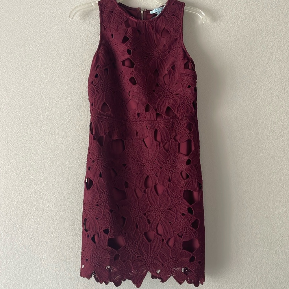 Brand new with tags maroon small lace dress